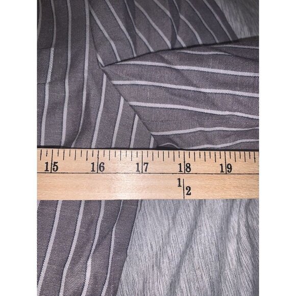 IPEKYOL Gray White Striped One Button Linen Blend Casual Career Blazer Size 8 - Picture 10 of 12